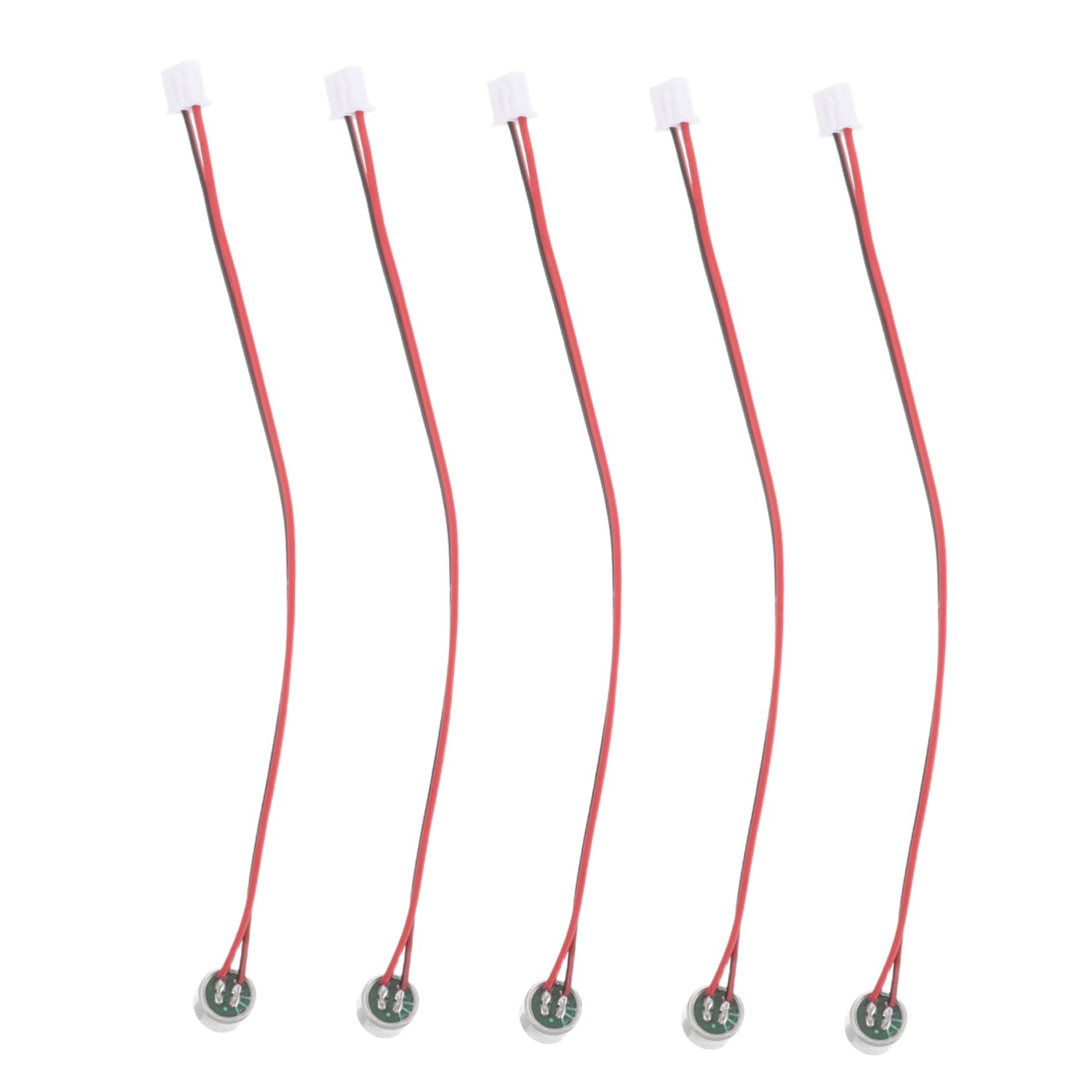ULDIGI 5pcs Lead Wire Electret Condenser Microphone for High Sensitivity Stereo Sound for Professional Recordings and Live Streaming Compatible with Various Audio Devices