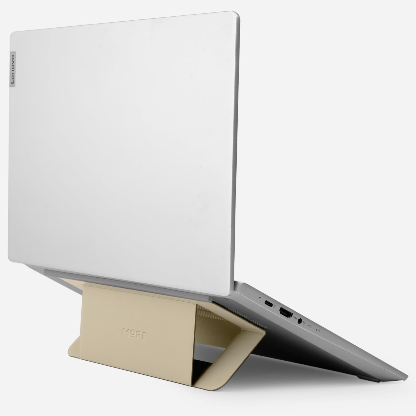 MOFTLaptop Stand for Desk, Adhesive Laptop Stand with Open Design for Heat Dissipation, 2 Adjustable Viewing Angles, Foldable Portable Computer Stand Compatible with 11"-16" Laptops, Earthen Beige