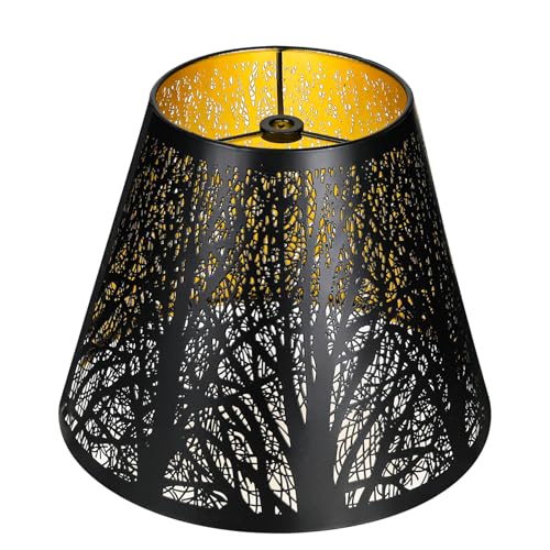 Metal Small Lamp Shade Etched Forest 5