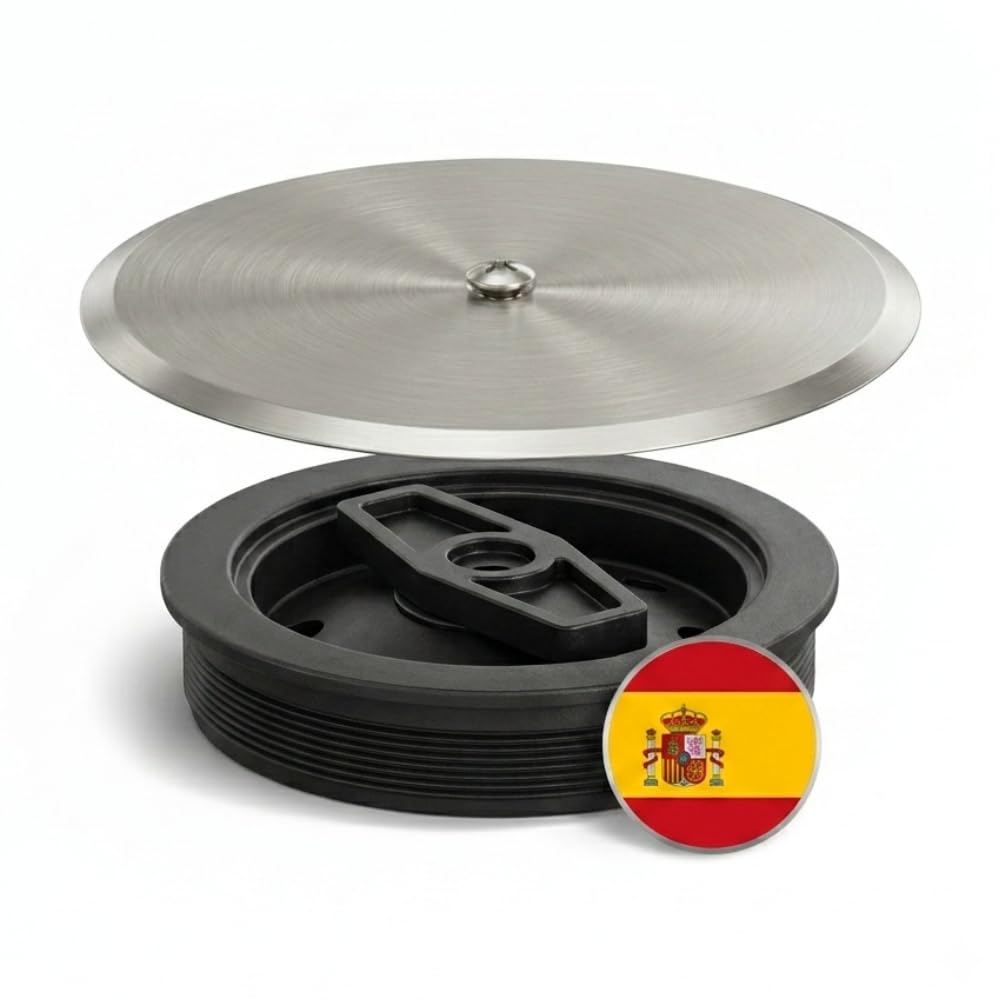 Tapa para Bote Sifónico Ø110 mm Acero Inoxidable Junta de Goma – Evita Malos Olores y Fugas – Universal
