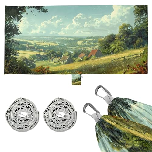 Takiito Farmland Hammock 330 lb Capacity Travel Camping Hammock with Tree Straps, Portable Lightweight for Outdoor Beach Backpacking Backyard Patio