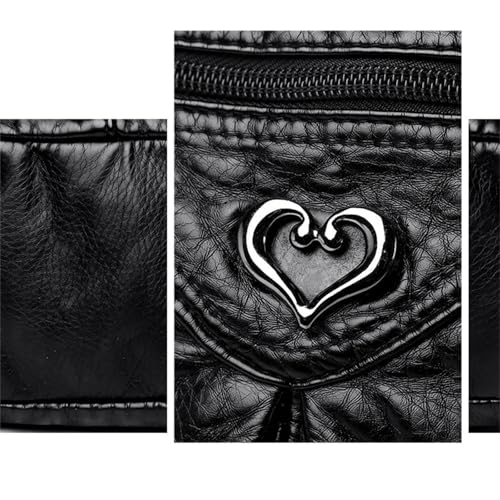 Women's European and American Style Large Capacity Shoulder Bag Women's Punk Rivet Studded Shoulder Bag Office Handba3