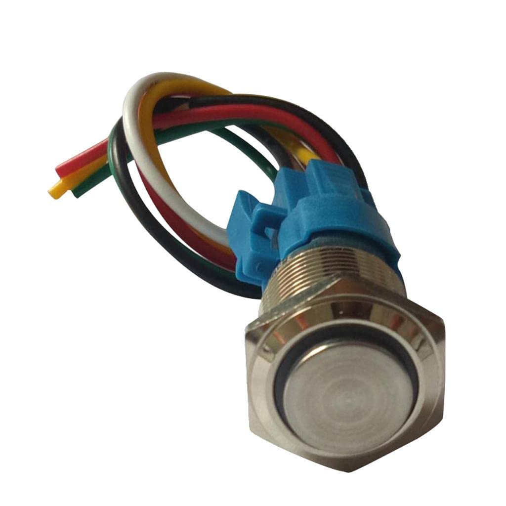 JAZZY PEARLS 3-6V Led 16Mm Momentary Push Button Switch Ip65 With Wire Connector Yellow-image-37
