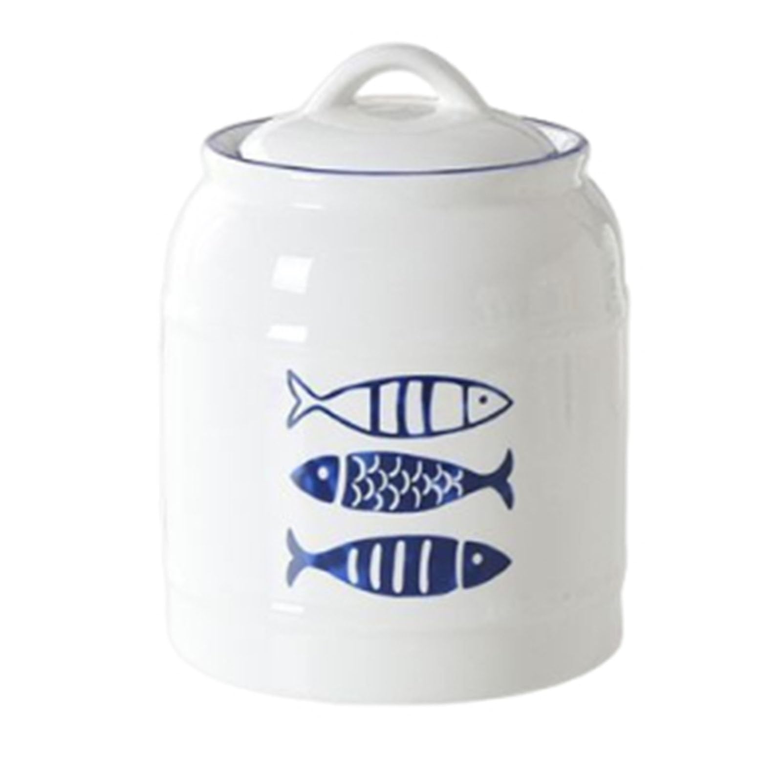 YAIUNHIQ Japanese ceramic tea caddy with lid, storage jar, storage container, coffee canister, tea canister, sugar bowl, spice canister.(700ml)
