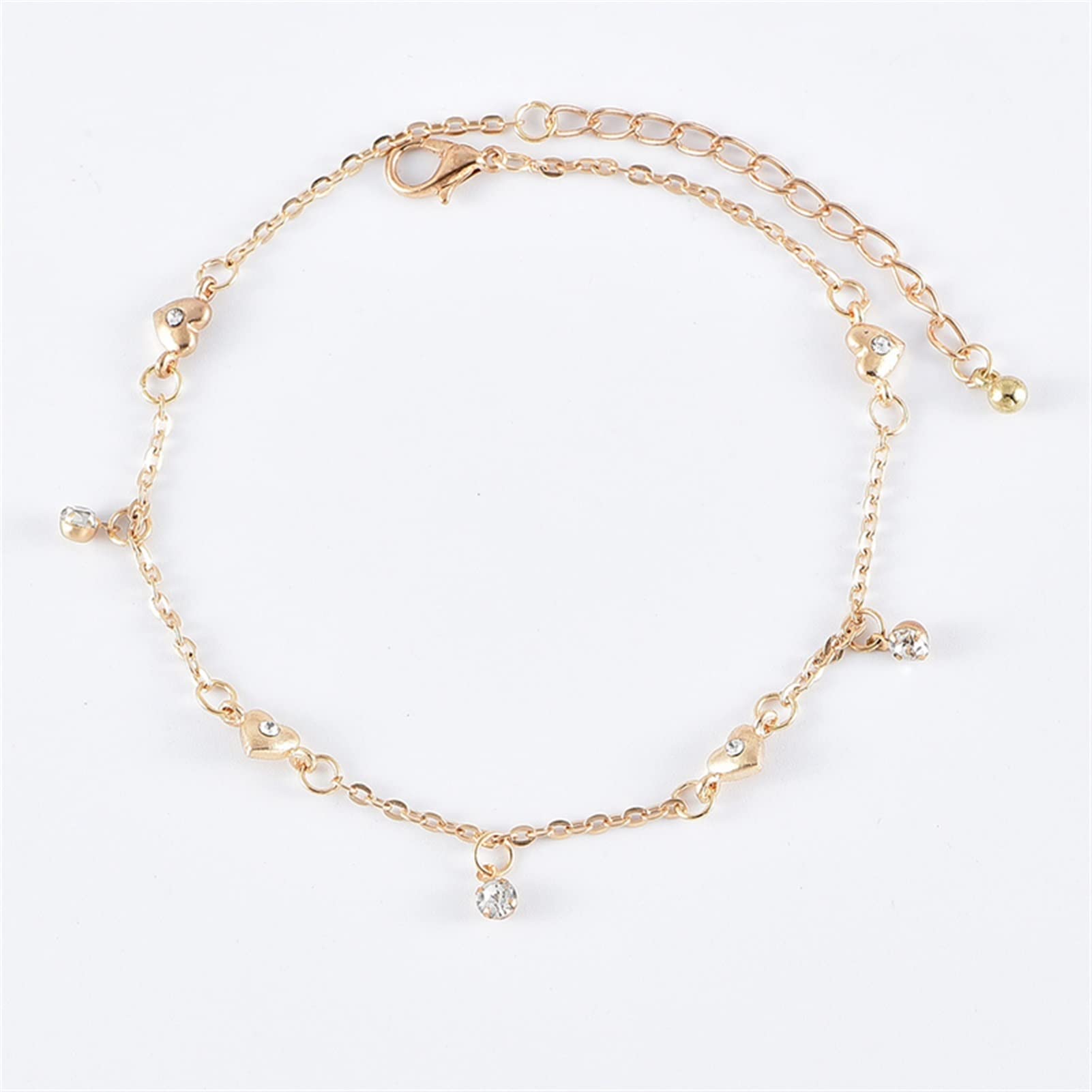 Cavigliera/Cavigliere Cavigliera Strass Catena da Tennis Catena del Piede Gioielli per Le Donne Cavigliera da Spiaggia Estiva Farfalla Catena a Piedi Nudi Braccialetti alla Caviglia (Color : Silver)