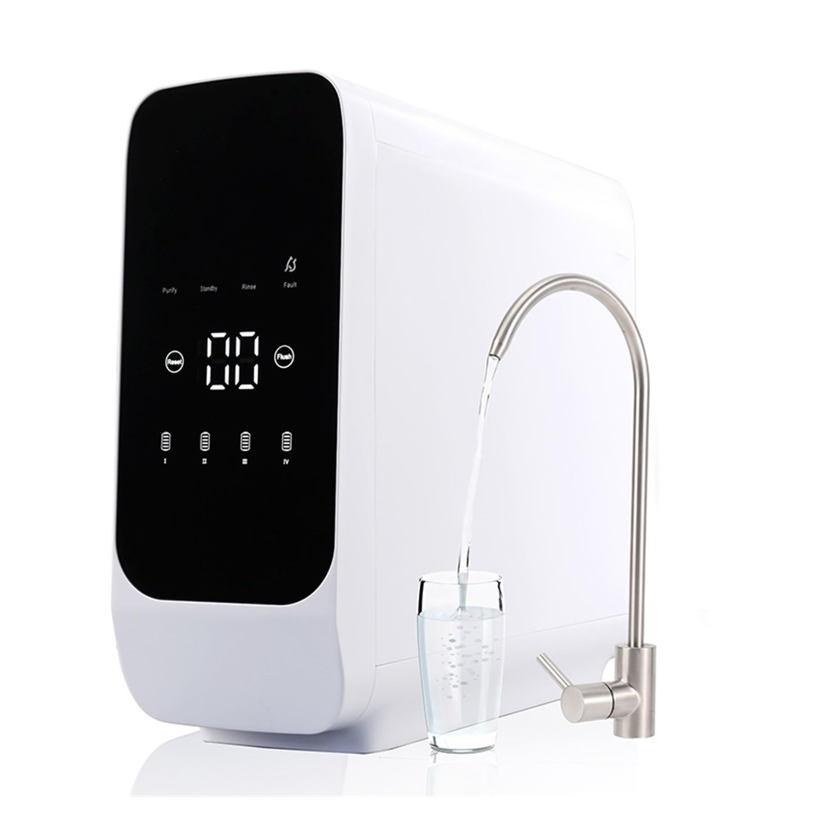 Reverse Osmosis Water Filtration System -600GPD High Flow Rate, No Water Tank, Reduced TDS, Compact, 1:2 Drainage Ratio(US_110V-240V)