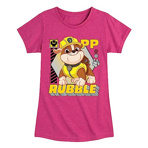 HYBRID APPAREL - Paw Patrol - Rubble Graphic - Toddler & Youth Girls Short Sleeve Graphic T-Shirt