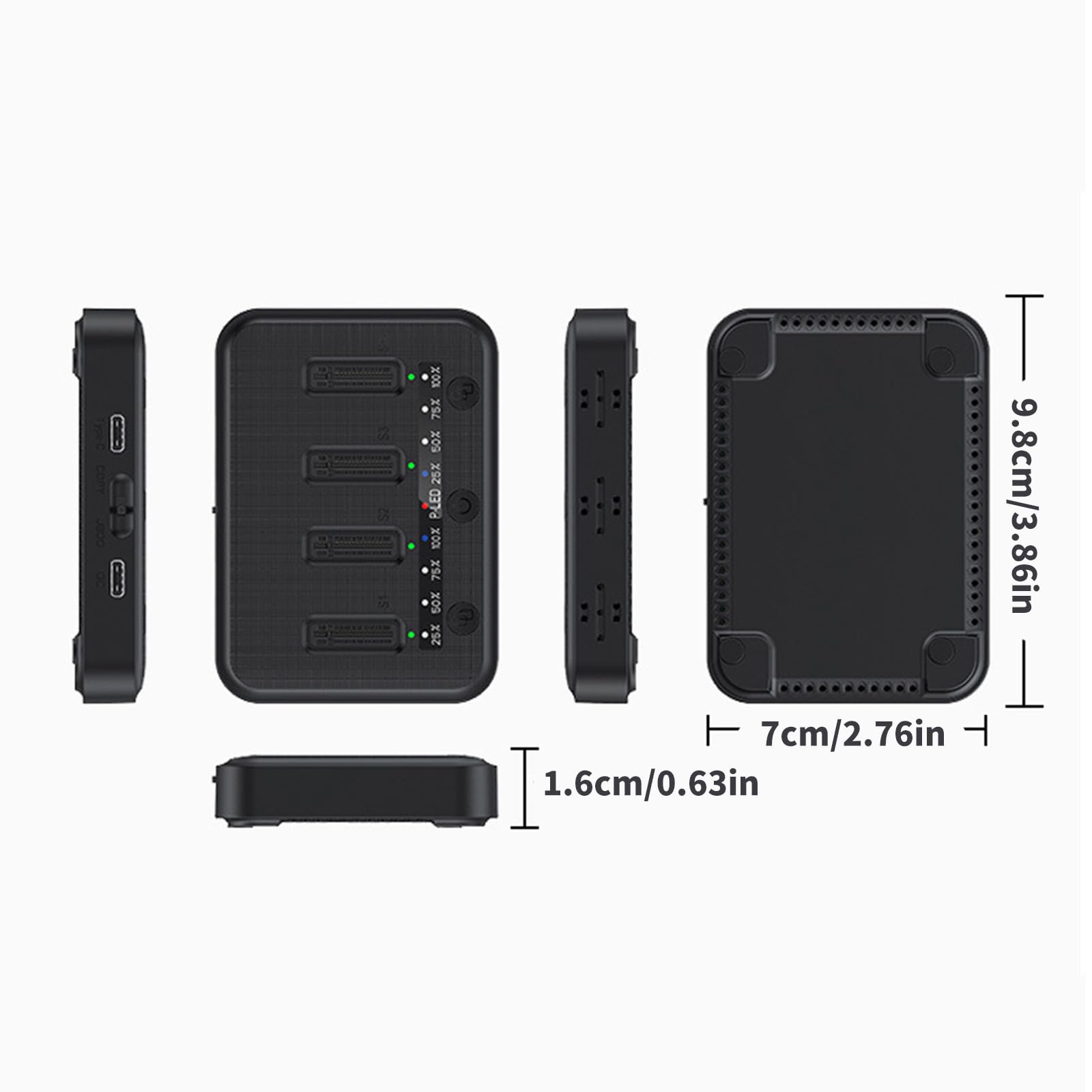 Dock di memoria SSD a 4 slot di tipo C con display luce frontale, 10