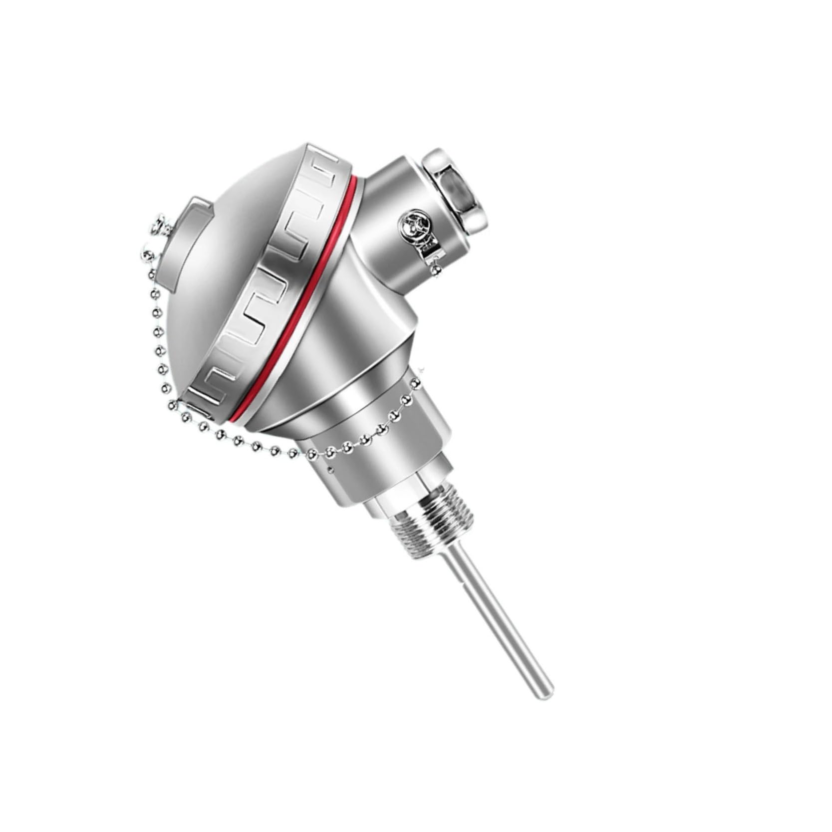 Integrated Stainless Steel Threaded Temperature Sensor, PT100 0-20mA(400mm)