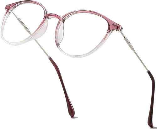 aisswzber Elegantes gafas redondas con bloqueo de luz azul para computadorajuegospantalla para mujeres u hombres