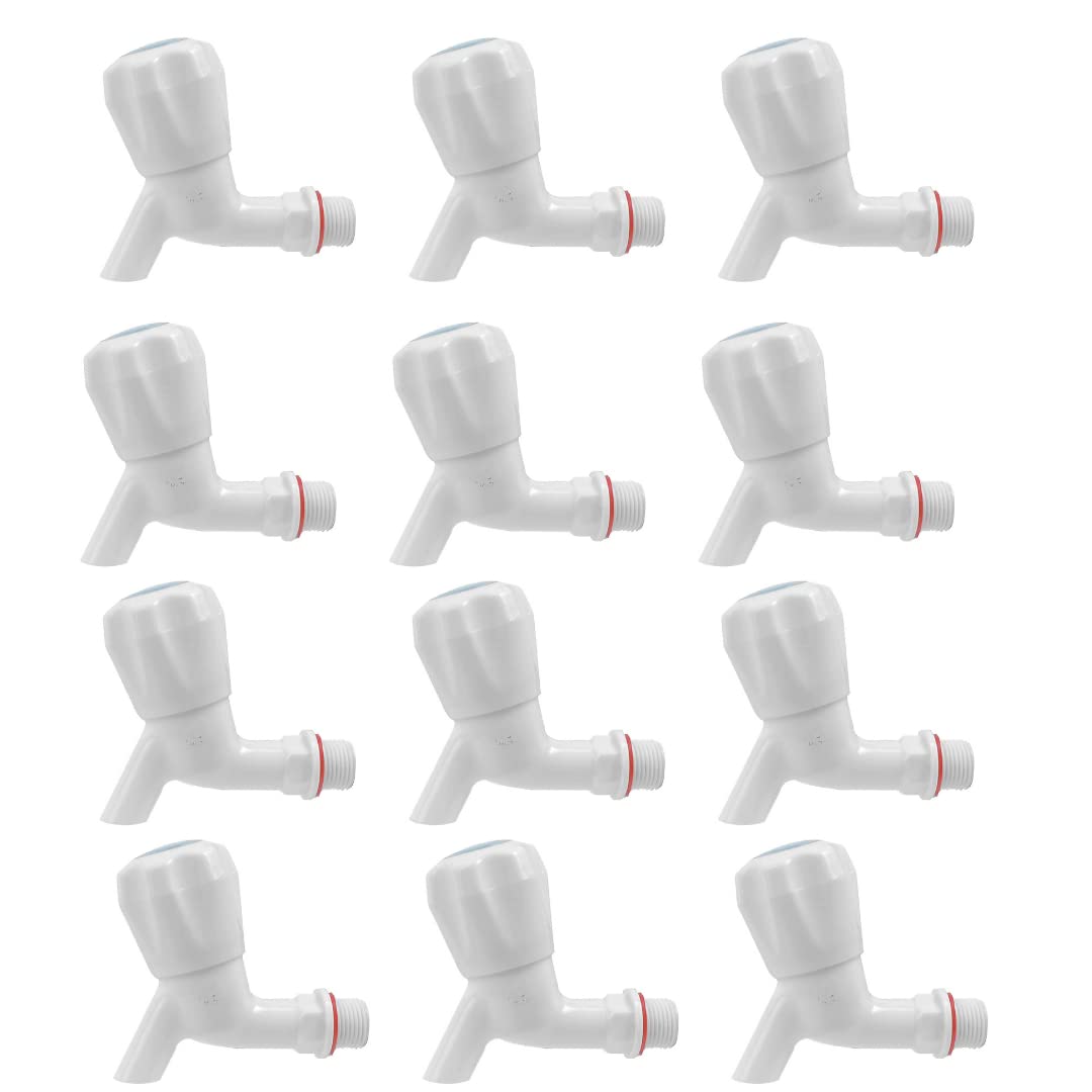 Cossimo Plastic Bib Cock Taps for Bathroom, WashBasin, Outdoor (Pack of 12) (B0BPR5BP33) Amazon Price History, Amazon Price Tracker