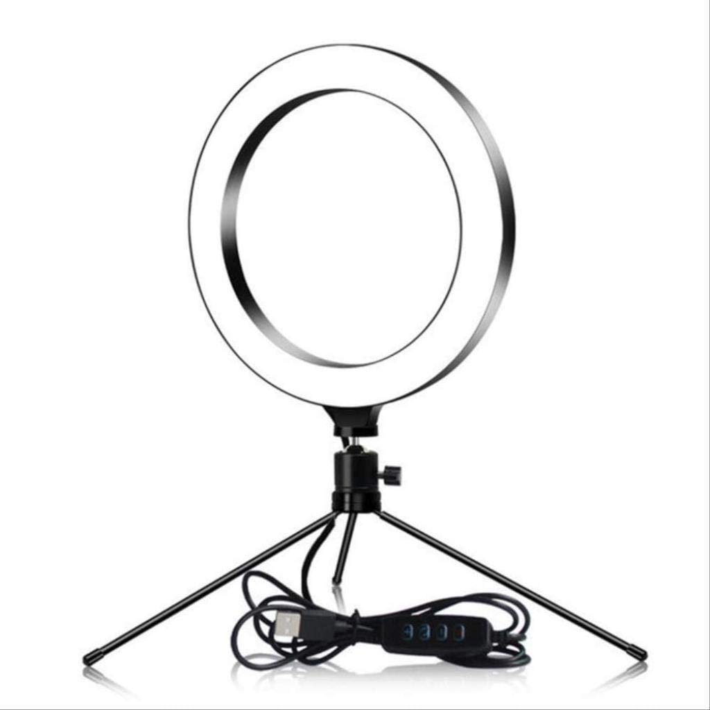 Luce ad anello a led da 16/20/26 cm con supporto e supporto per telefono, luci ad anello per selfie USB con supporto per treppiede da 90/100/120 cm dimmerabile, per video Youtube, trucco, se
