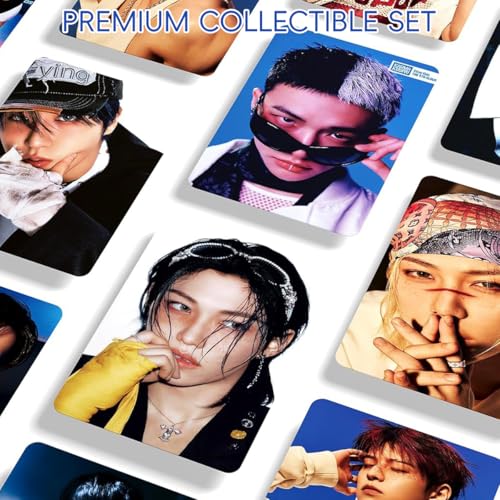 Image of Fancyku K-pop Star Photo Cards Kit 55Pcs Stray Kids Collection Set with 72 Stickers for Fans, Glossy Durable Prints and Creative DIY Gift Idea for Scrapbooks Journals Decor Storage Display (Karma)