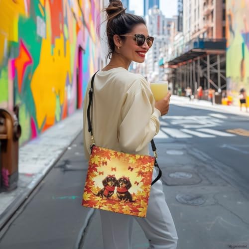 Image of HUGS IDEA Boho Bags for Women Leather Handbag Shoulder Bucket Crossbody Purse