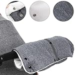 Azeekoom Handwärmer Kinderwagen, Kinderwagen Handschuhe Handmuff mit Warm Flanell, Winddicht Thermal Kinderwagenmuff Universalgröße für Kinderwagen Buggy