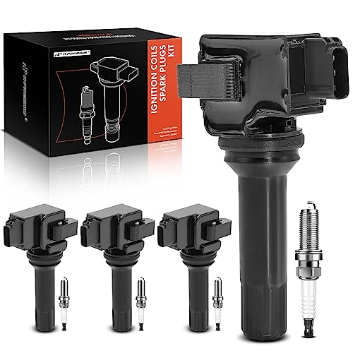 WRE-21 Ignition Coil Replacement - 2017-2019 Subaru Impreza & 2018-2019 Crosstrek 3 A-Premium Set of 4 Ignition Coil Pack and Iridium Spark Plugs Compatible with Subaru Forester 2011-2012 2.5L, Impreza 2012 2.0L