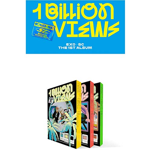 EXO-SC : \'1 Billion Views\', 3 Vers. SET Album, Basic Components, Folded Poster, Extra Photocards - Thumbnail 4