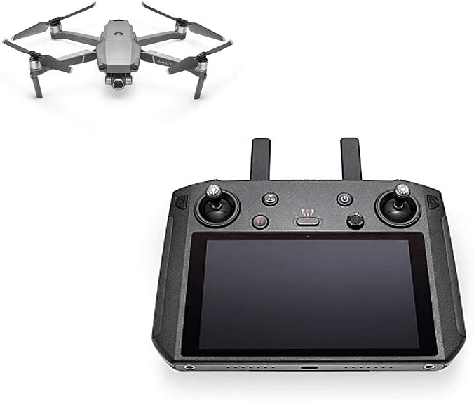 DJI Smart Controller Smart Remote Control for DJIMavic2 Drones with Microphone and Speaker, 1080P Display and 5.5" Ultra Bright OcuSync2.0 Transmission for a Better Flight Experience - Black