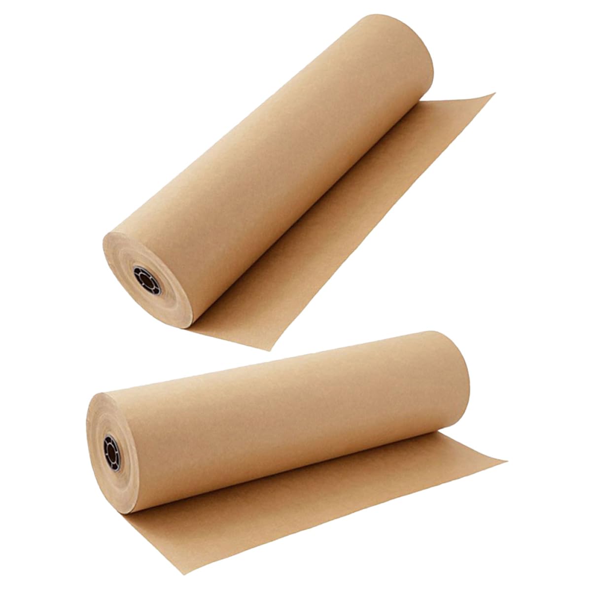 Rouleaux de Papier Kraft Brun pour Arts et Emballage, Lot de 2