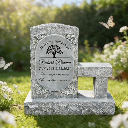 Personalized Memorial Bench in Memory of Loved Ones Personalized Memorial Benches for Outdoors Graves Engraved with Name and Quote Sympathy Memorial Gifts for Loss of Dad Mom Grandpa Loved Ones