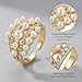 OKKRMGZ Pearl Rings for Women Vintage Gold Adjustable Open Stacking Ring Full Finger Ring Cluster Pearls Statement Trendy Jewelry Fashion Prom Accessories Elegant