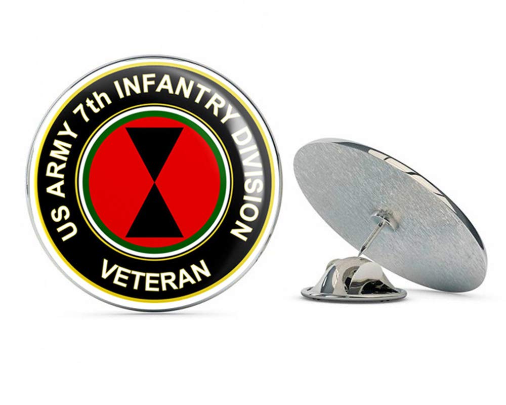 U.S. Army 7th Infantry Division Veteran Metal 0.75" Lapel Hat Pin Tie Tack Pinback
