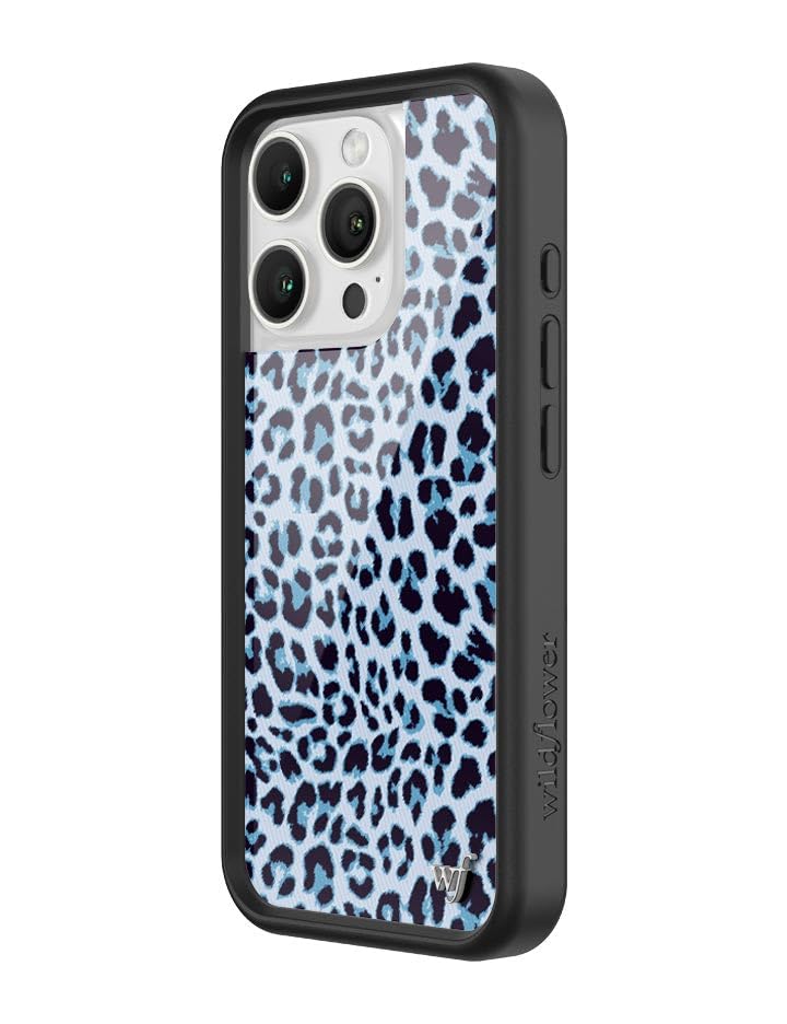 Image of Wildflower Cases - iPhone 16 Pro Compatible - Blue Meow | Impact-Certified 6.5 ft Drop Protection Case, Raised Protective Bumper, Cute Aesthetic Design, Women-Owned Small Business