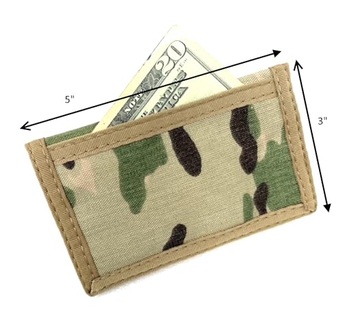 Minimalist Front Pocket Slim Wallet/Inside Keyring Lanyard Attachable / 76PL-V2 (Multi-Cam)2