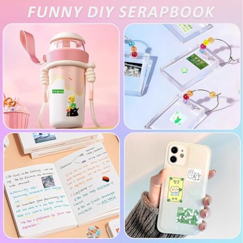Image of ZURATO 30-Sheet Japanese Sticker Book with 990+ Retro Comic Style Kawaii Stickers for Scrapbooking, DIY Crafts, Planner, Diary, Bullet Journal & Decoration (Blue 990+ Sticker)