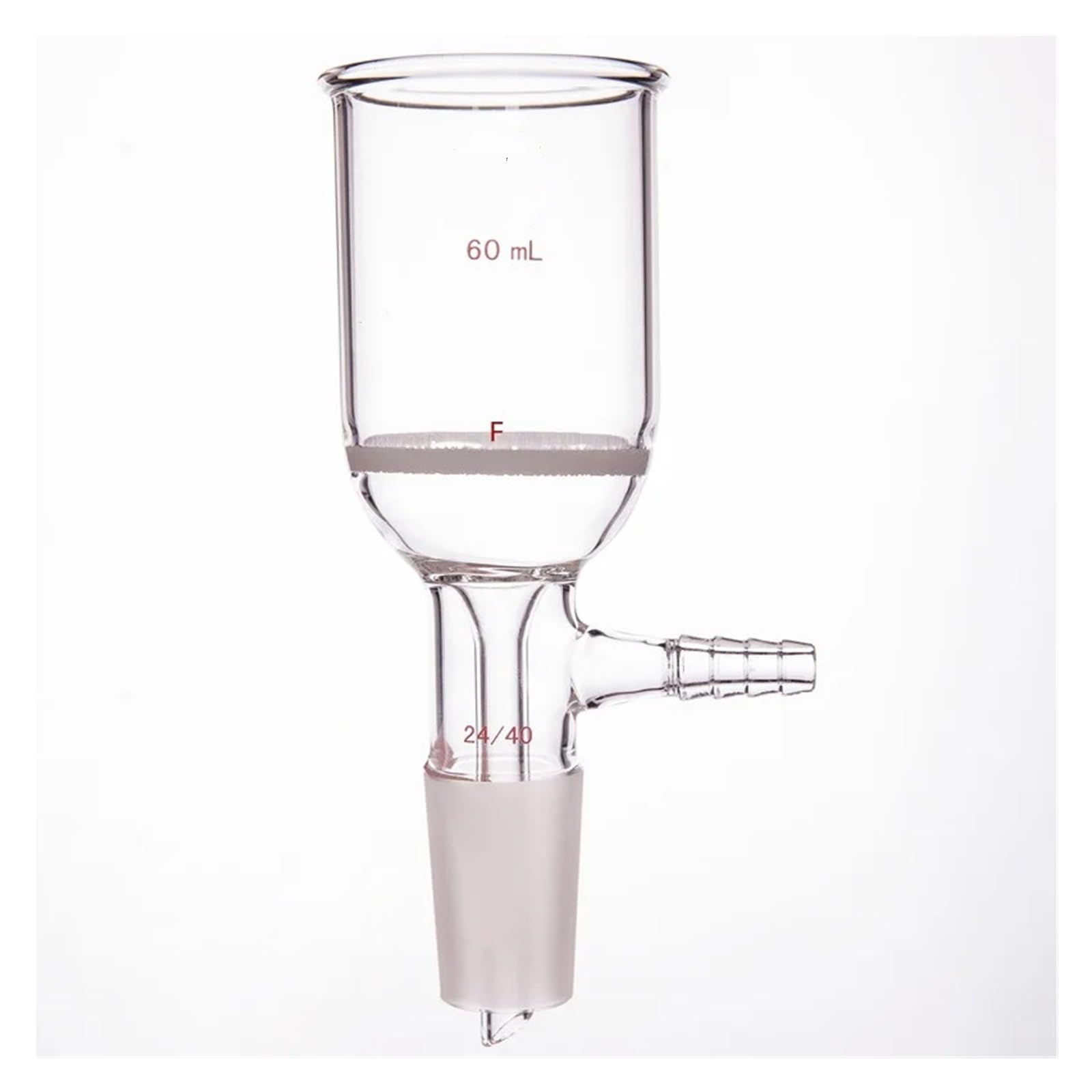 Embudo de núcleo de de 15mL-150mL con Junta de molienda, Junta Interna 24/40, Embudo de Filtro Buchner for Uso en Laboratorio(F366024F)
