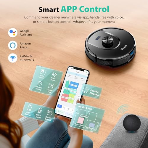 Tikom Robot Vacuum and Mop, Robotic Vacuum Cleaner with Self-Emptying Base photo 7