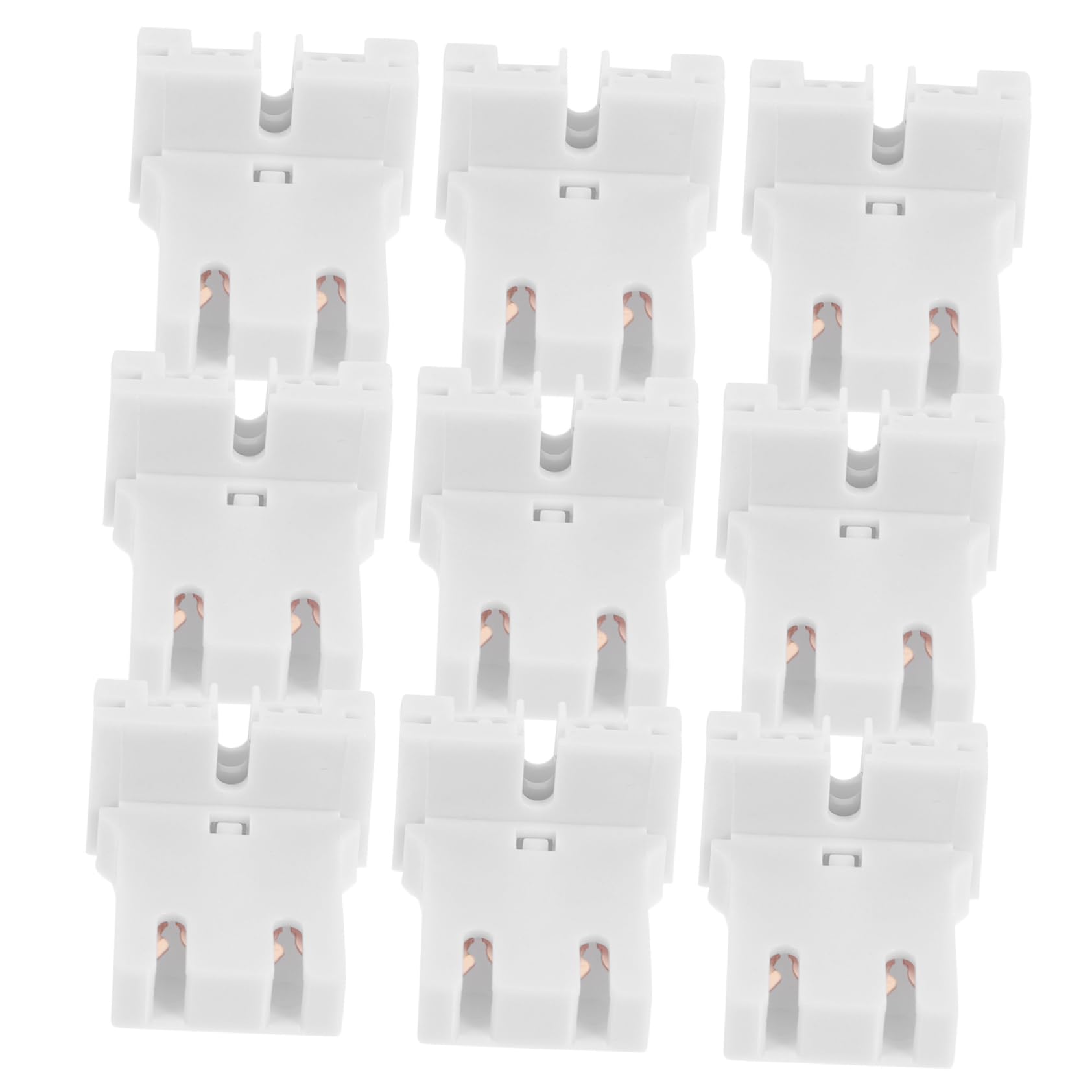 jojofuny 9 Set Di Portalampada Fluorescente Di Ricambio T12 Portalampada Per Tubo Attacco Bi-pin Medio Facile Installazione Per 10 Pezzi*9