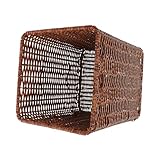 Ciieeo Imitación Rattan Cubo de Basura sin Tapa Contenedor de Residuos para Cocina y Baño Capacidad Grande Diseño Estable y Elegante para Sala y Uso Interior