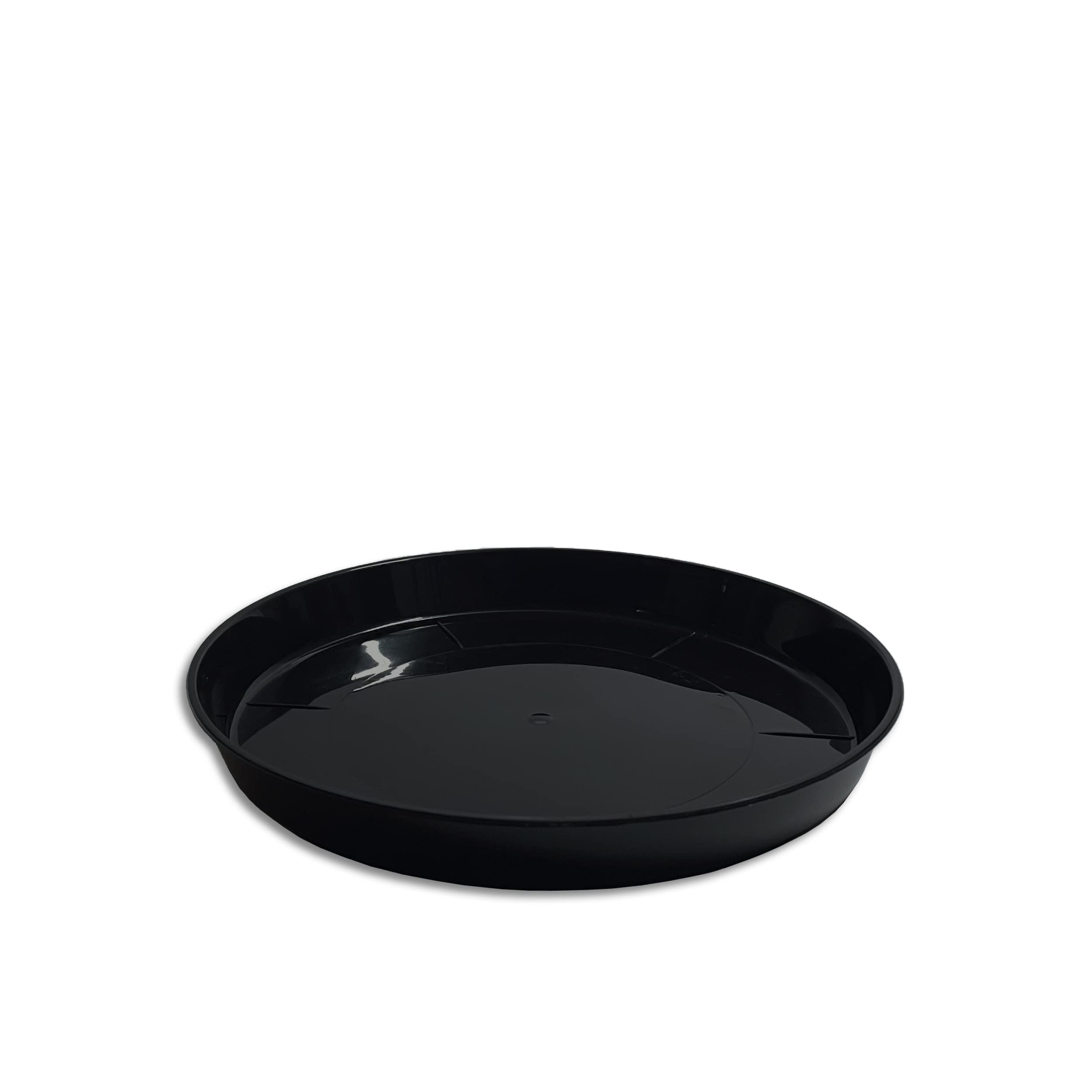 Saucer for Flower Pot Flower Pot Plant Pot Round 9 Different Sizes in 2 Different Colours to Choose From (Diameter 22 cm, Black)