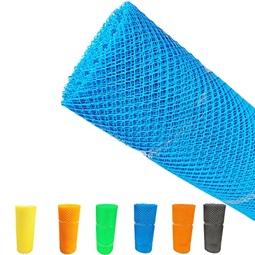 Image of SAI Balaji 3.3 Feet Height X 10 Feet Length UV Stabilized PVC Tree Guard Fencing net Fencing Mesh Anti Bird Net Blue Color SBO26
