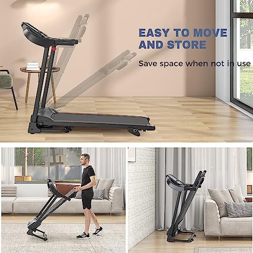 Merax Folding Electric Treadmill With Incline 2.5Hp Energy Saving 12 Preset Programs Running Walking Jogging Machine For Home Office Indoor Cardio Exercise thumb #3