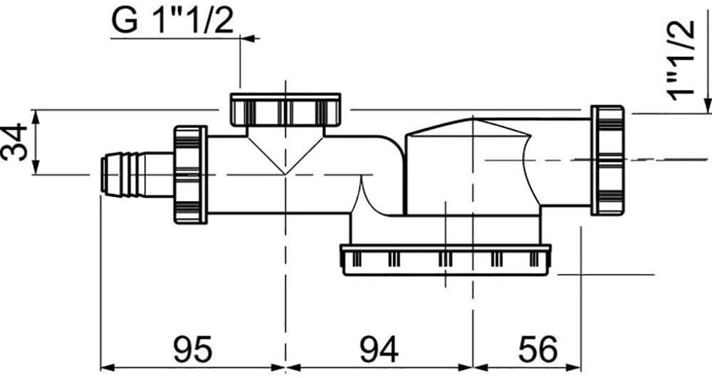 Wirquin badsifon V-vormig 40mm