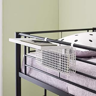 Walker Edison Universal Metal Bunk Bed Shelf Kids Bedroom Storage Basket, 14 Inch