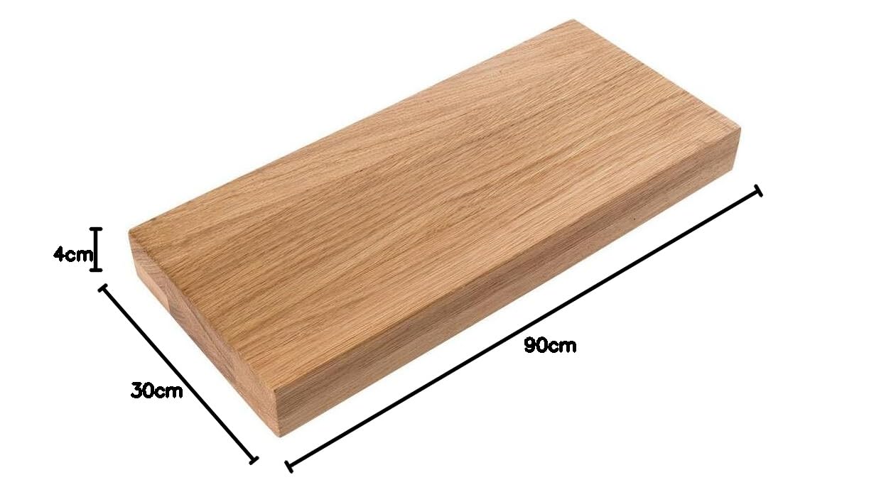 Drewniany regał ścienny, regał kuchenny, regał wiszący, półka na książki, wisząca, dekoracja do kuchni, pokoju dziecięcego, salonu, łazienki, 90 x 30 x 4 cm