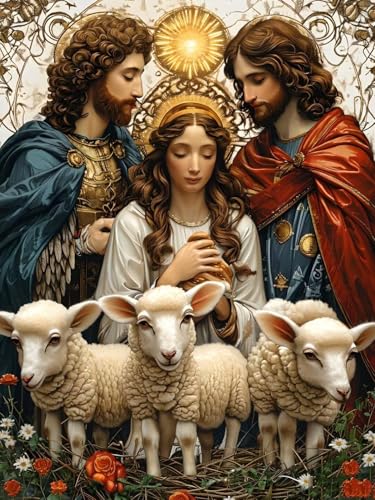Kit peinture diamant Jésus Dooqon 5D point de croix 70x95cm broderie strass