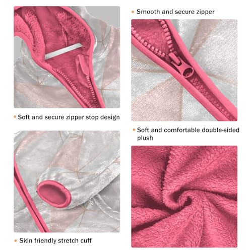 OTVEE Geometric Abstract Polygonal Triangle Kids Hoodie Jacket Fall Spring Full Zip Warm Outwear Coat3