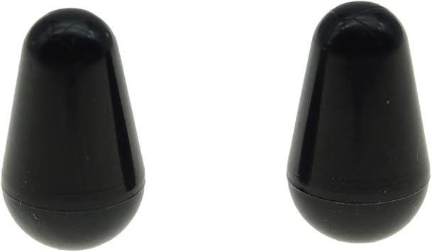KAISH 2pcs Guitar 5 Way Switch Tip Cap Switch Knob for USA Stratocaster / Strat Black