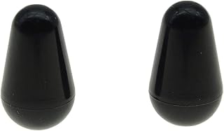 KAISH 2pcs Guitar 5 Way Switch Tip Cap Switch Knob for USA Stratocaster/Strat Black