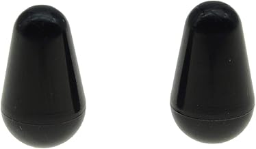 KAISH 2pcs Guitar 5 Way Switch Tip Cap Switch Knob for USA Stratocaster/Strat Black