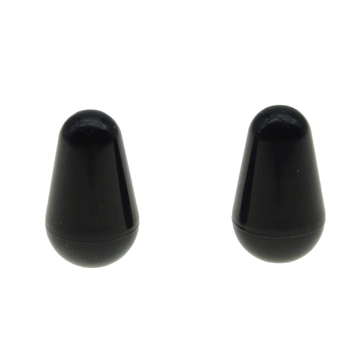KAISH 2pcs Guitar 5 Way Switch Tip Cap Switch Knob Fits USA Fender Strat/Tele/Stratocaster Black