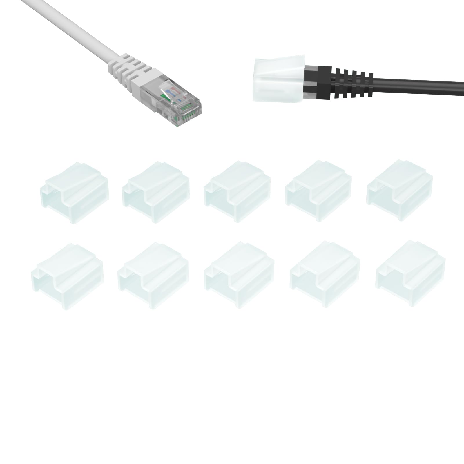 Xiatiaosann 100 Pièces Cap Port RJ45 Silicone Anti-Poussière - Protecteurs Ethernet Pour Cat5e Cat6 Cat7
