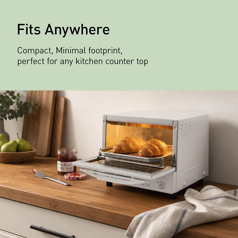 Panasonic FlashXpress Toaster Oven Countertop, 4-Slice Compact Size with Double Infrared Heating, 6 Auto Cook Options and Precise Temperature Control, 1300W - NB-G110P-W (White) - image 6