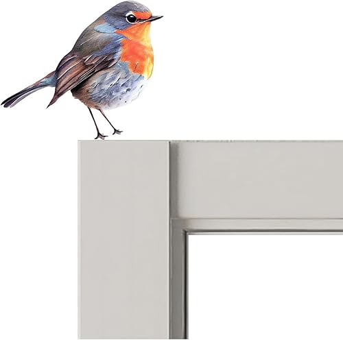 Bird Vinyl Stickers, Robin Sticker, Mirror Stickers, Car Sticker Vinyl Art, Robin Wall Sticker, Nursery Decal, Bird Wall Decal, Christmas Decor,