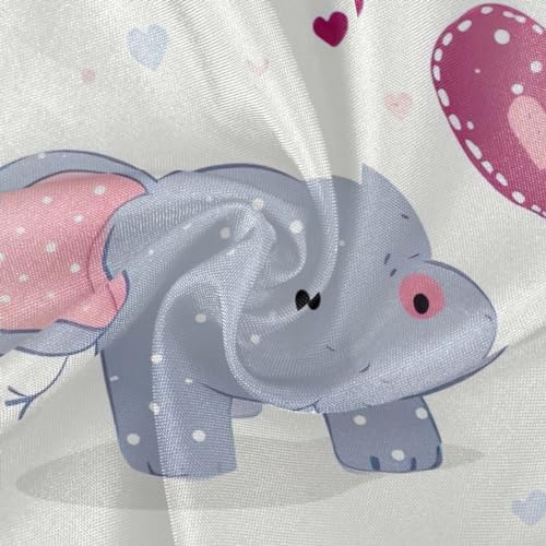 Wajiw 60 Inch Indoor Outdoor Round Tablecloth with Umbrella Hole and Zipper Waterproof Patio Table Cover for Camping Dining Room Party Outdoor Picnic,Elephants