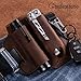 Gentlestache Leather Sheath for Leatherman Multitool Sheath EDC Pocket Organizer with Key Holder for Belt and Flashlight Sheath Multitool Pouch Darkbrown